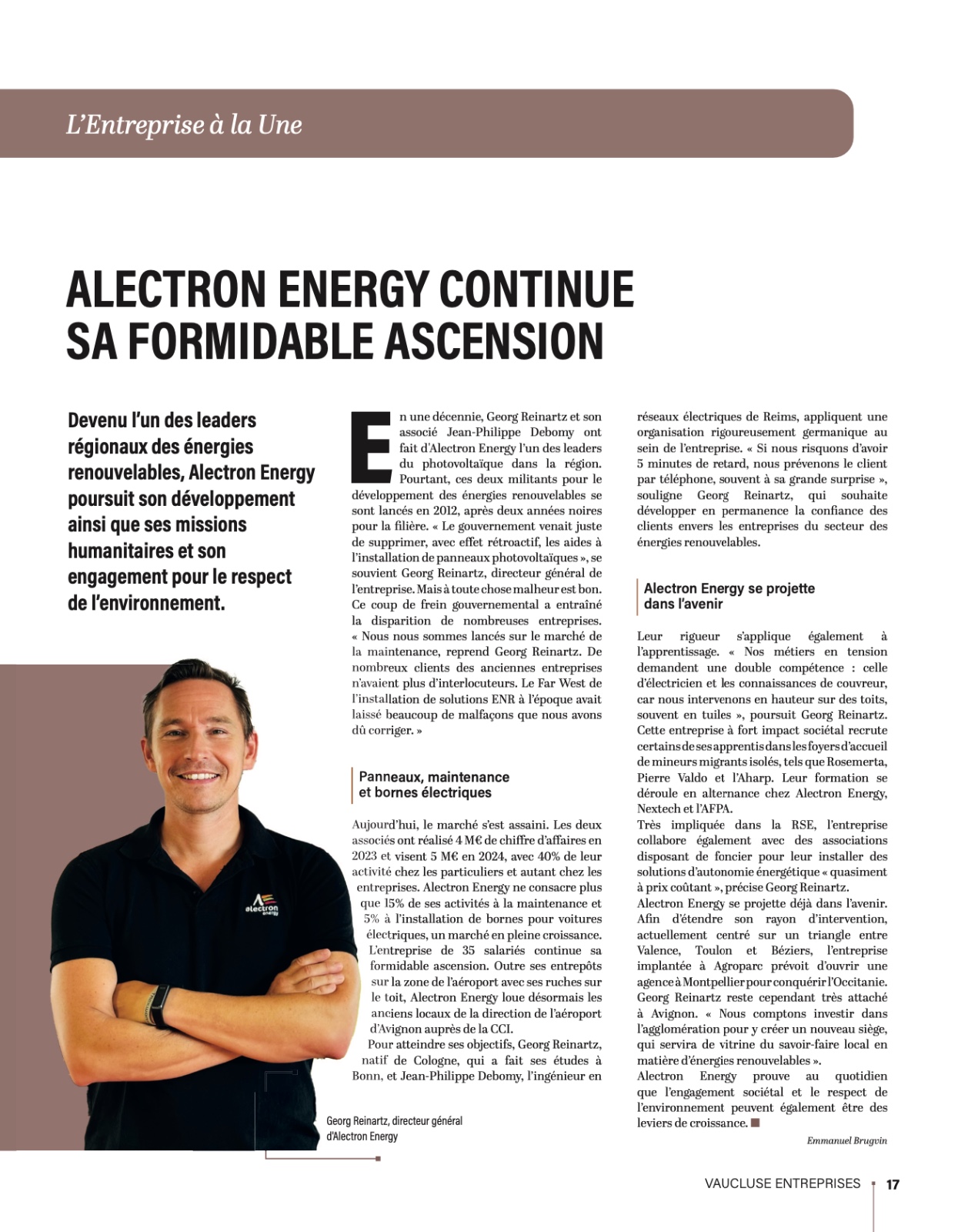 Alectron Energy contiunue sa formidable ascension
